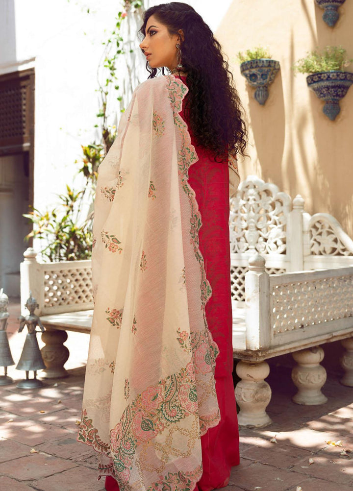 Kinaar by Shiza Hassan Embroidered Lawn Suits Unstitched 3 Piece SH21KN AFROZEH - Luxury Collection