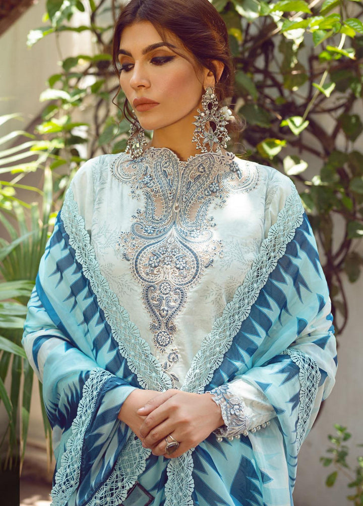 Kinaar by Shiza Hassan Embroidered Lawn Suits Unstitched 3 Piece SH21KN FARISA - Luxury Collection