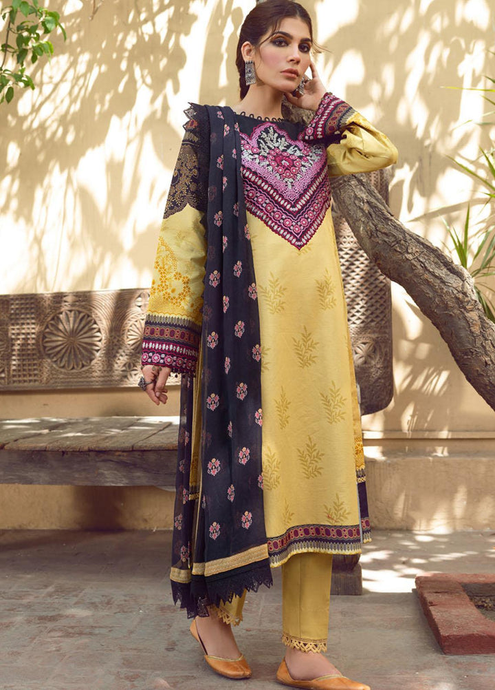 Kinaar by Shiza Hassan Embroidered Lawn Suits Unstitched 3 Piece SH21KN KIARA - Luxury Collection