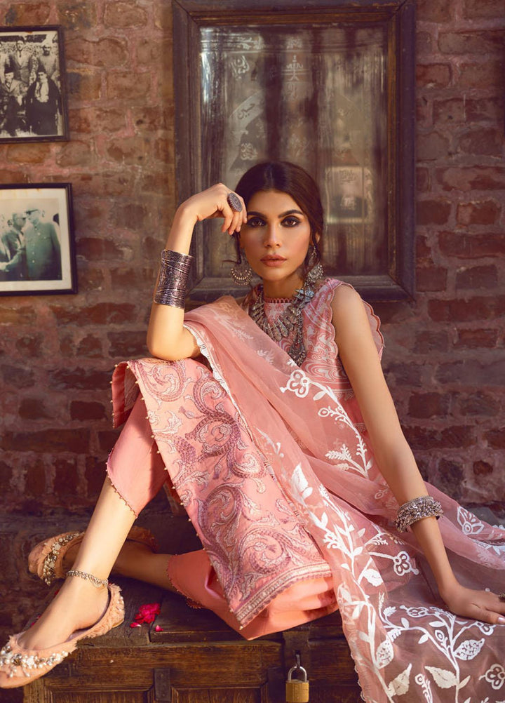 Kinaar by Shiza Hassan Embroidered Lawn Suits Unstitched 3 Piece SH21KN NEHAL - Luxury Collection