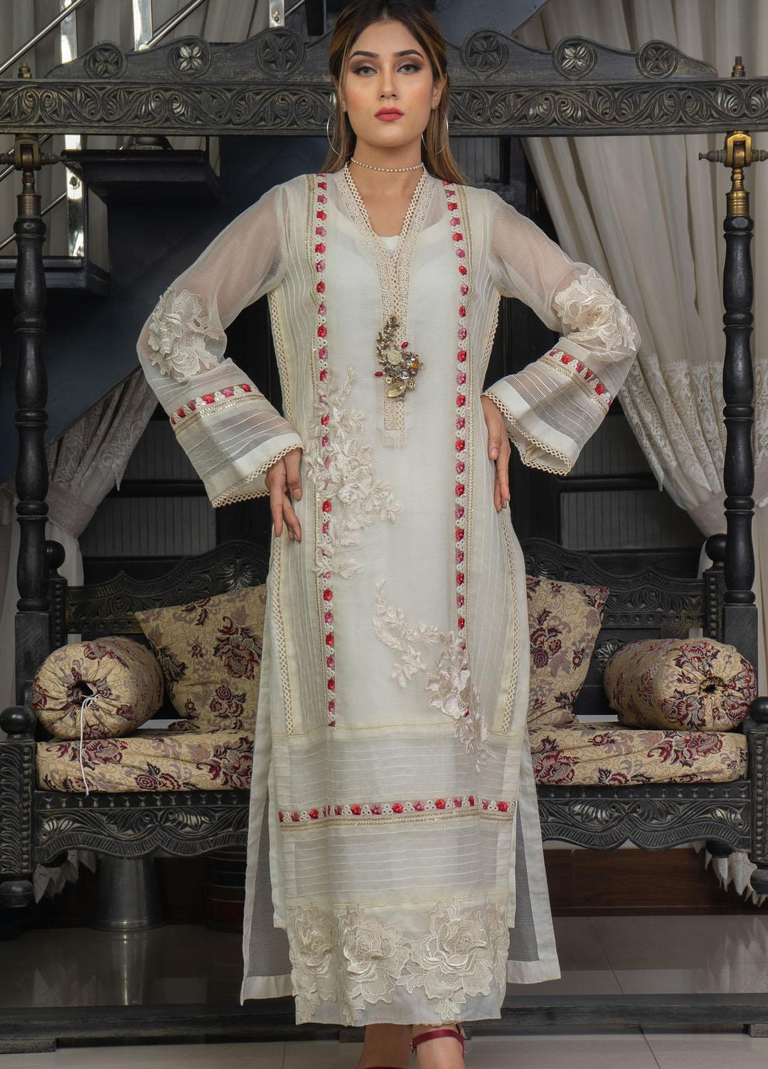 Knot Luxury Pret Khaadi Net 4 Piece K1009 Mystic Fantasy