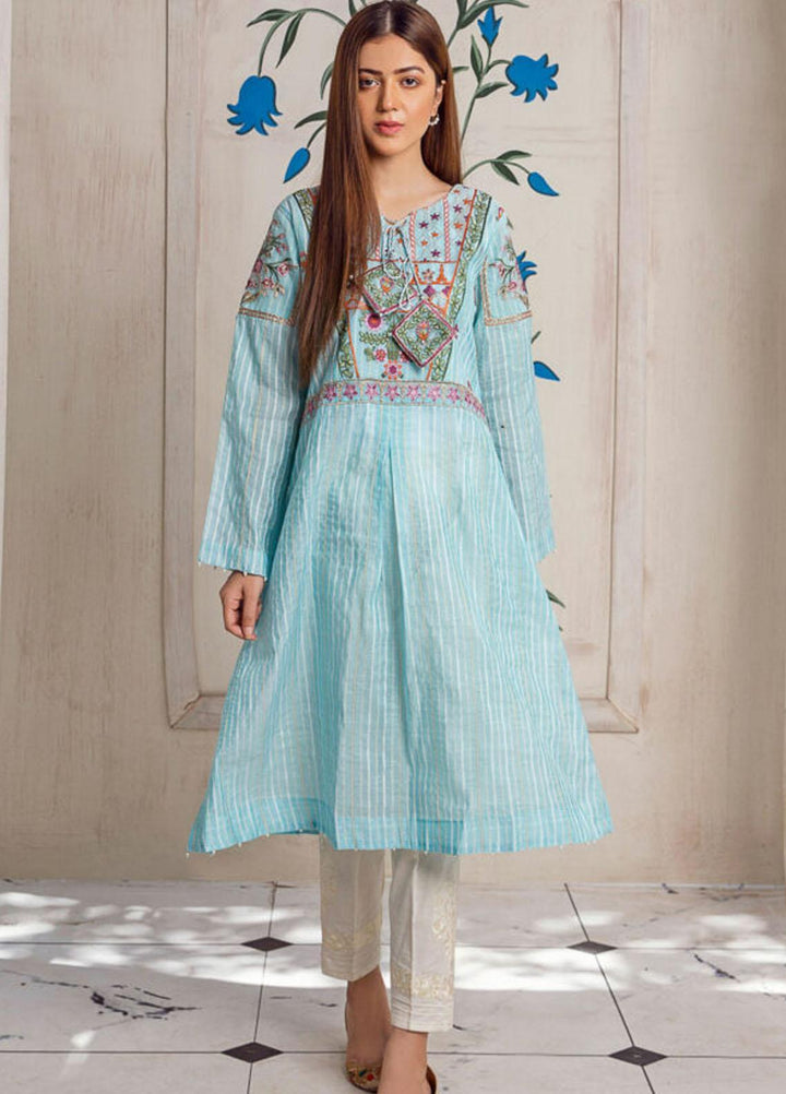 Kross Kulture Luxury Pret  Cotton Shirt KX-21326 Sky Blue