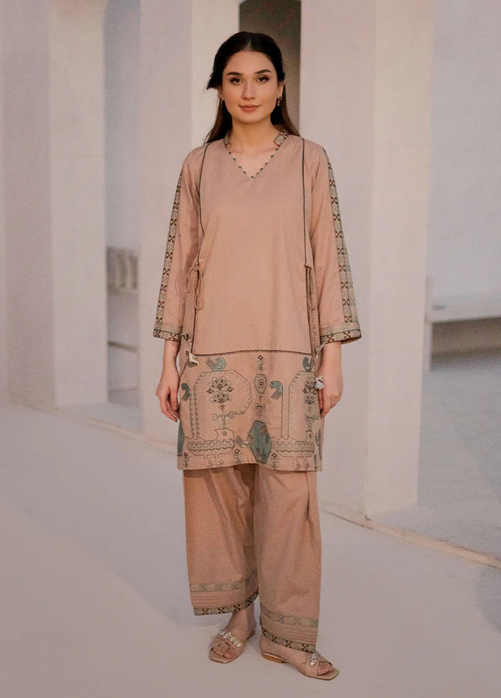 Kross Kulture Pret Embroidered Cotton 2 Piece Suit 0001380-Skn