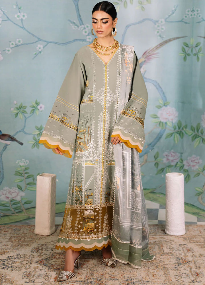 La Hira by Bin Ilyas Embroidered Lawn Suits Unstitched 3 Piece BI24LH 206A - Summer Collection