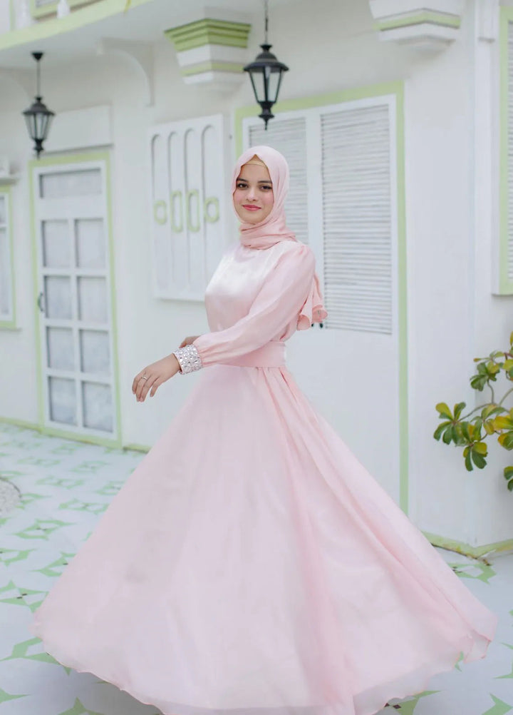 La Khilaba Pret Embellished Lava Organza Abaya Luxe Umbrella