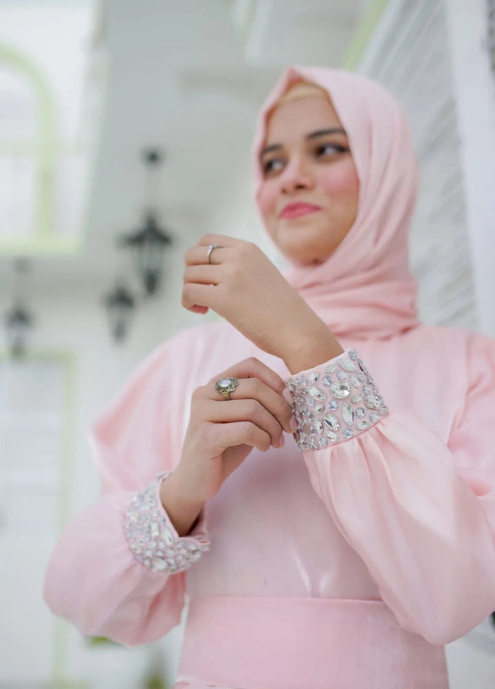 La Khilaba Pret Embellished Lava Organza Abaya Luxe Umbrella