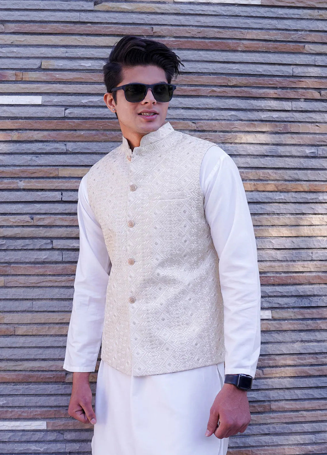 Label M Embroidered Men Waistcoat - WC13