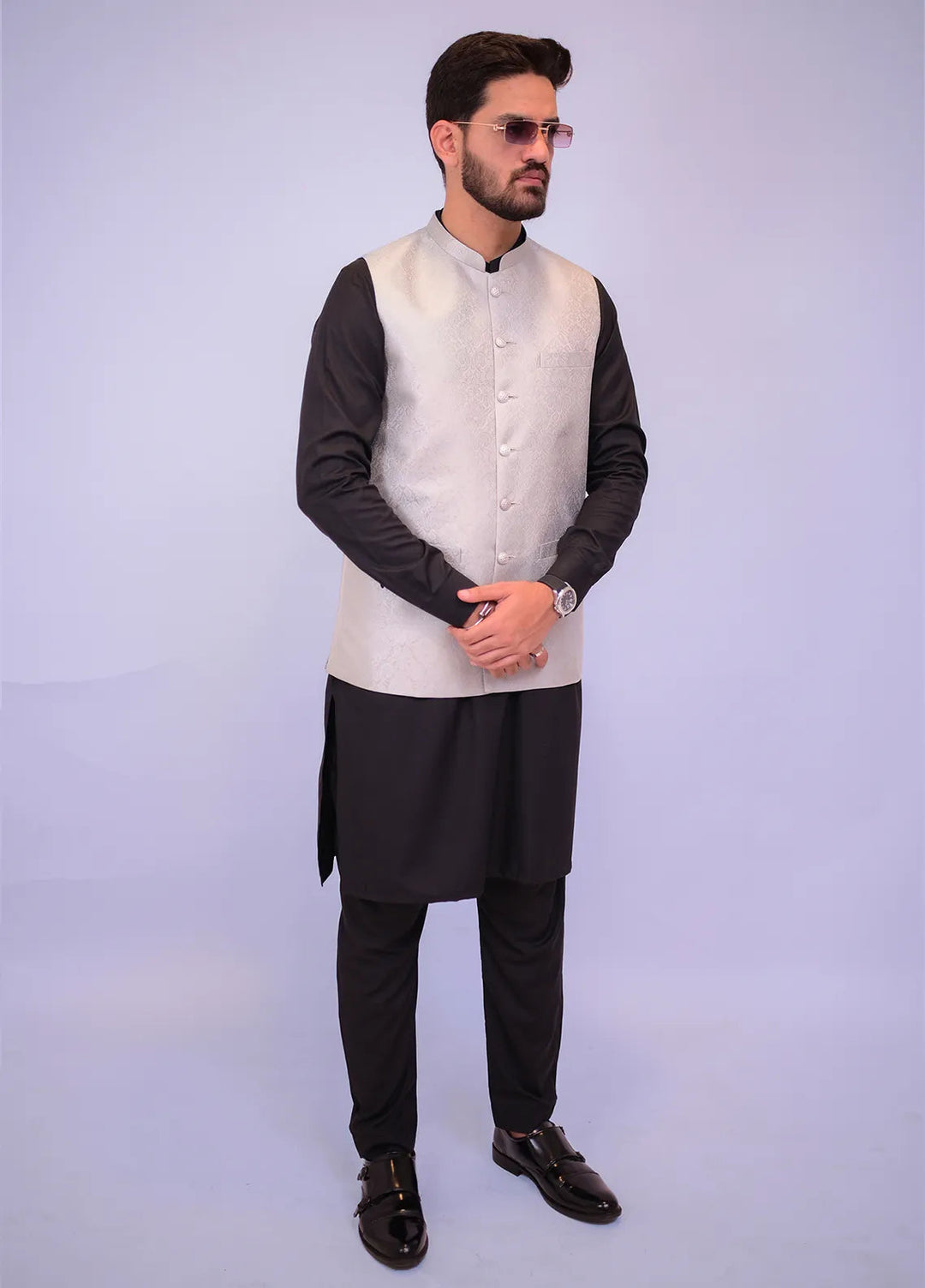 Label M Jamawar Fancy Men Waistcoat - WC18