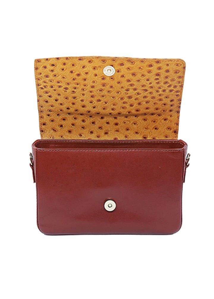 Lafanzo Leather Clutch Bag zk05 Tawny Brown