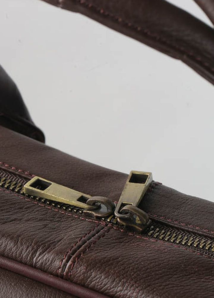 Lafanzo Pret Plain Leather Laptop Bag 5006 Maroon