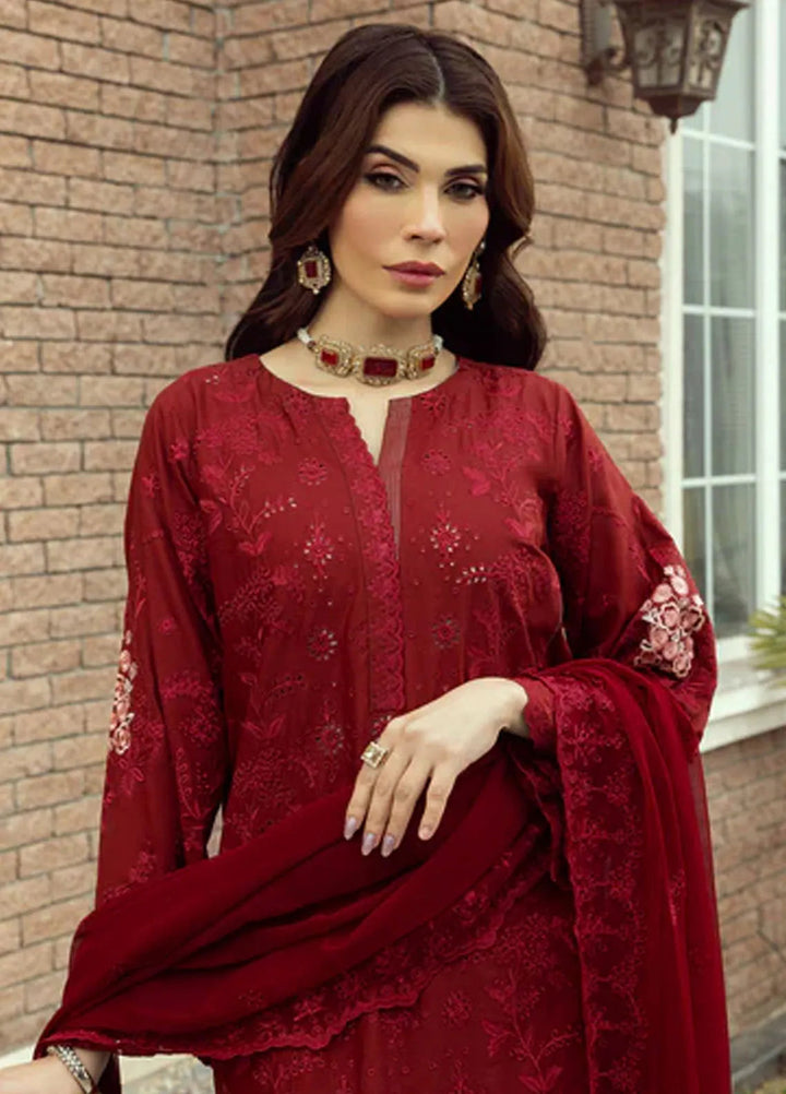 Lakhany Embroidered Lawn Suits Unstitched 3 Piece LSM25EL LG-UB-0122 - Eid Collection