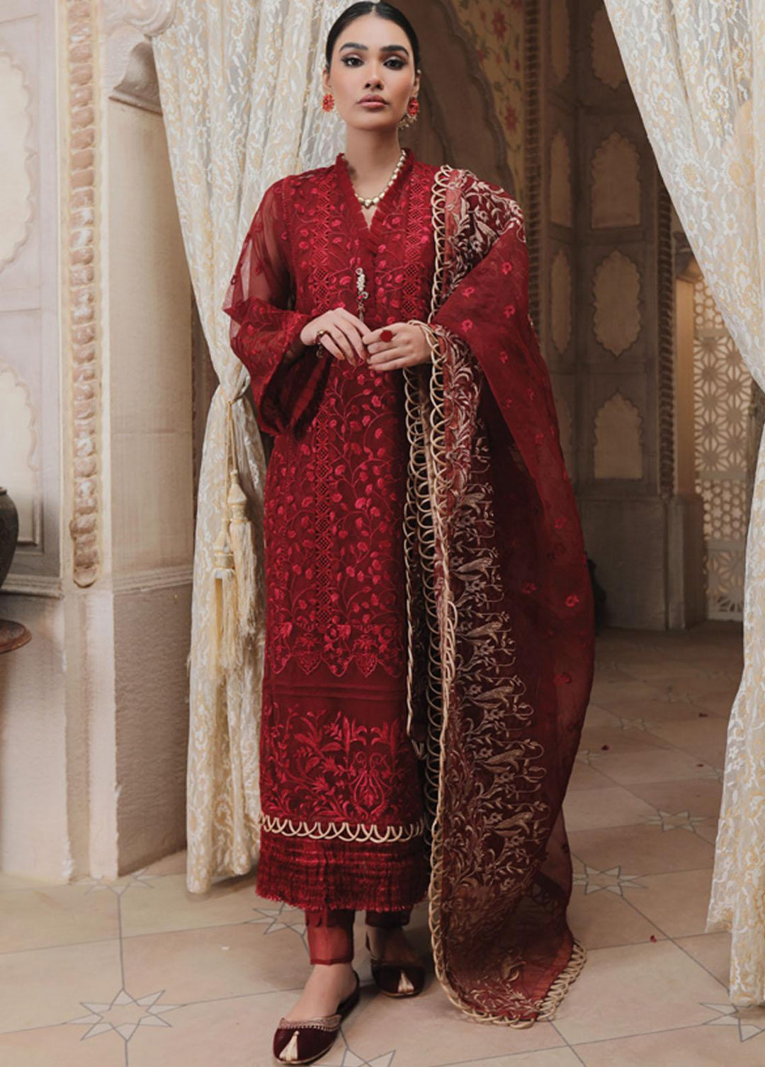 Lakhany Embroidered Organza Suits Unstitched 3 Piece LSM21LE LEC-5029 - Luxury Collection