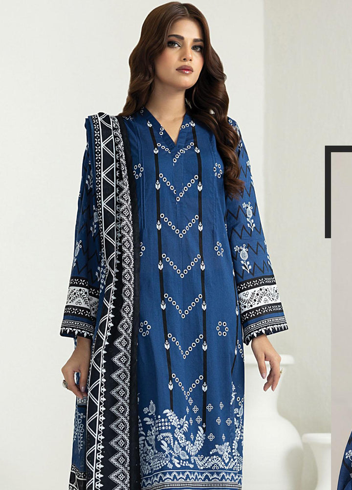 Lakhany Printed Lawn Suits Unstitched 3 Piece LSM23MC LG-EA-0489 - Summer Collection