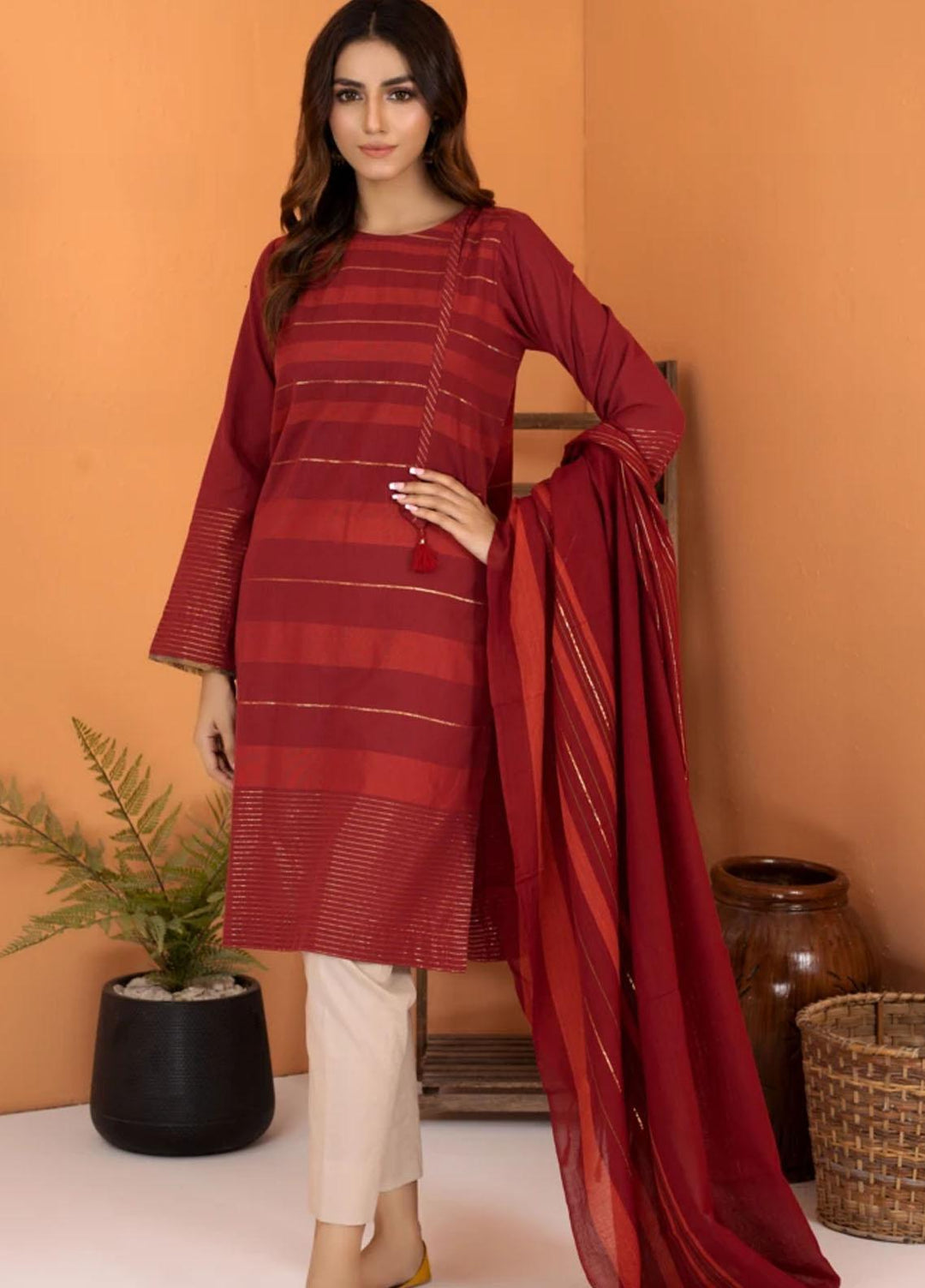 Lakhany Casual Pret  Handwoven 2 Piece Suit LSM21H LSM-2440