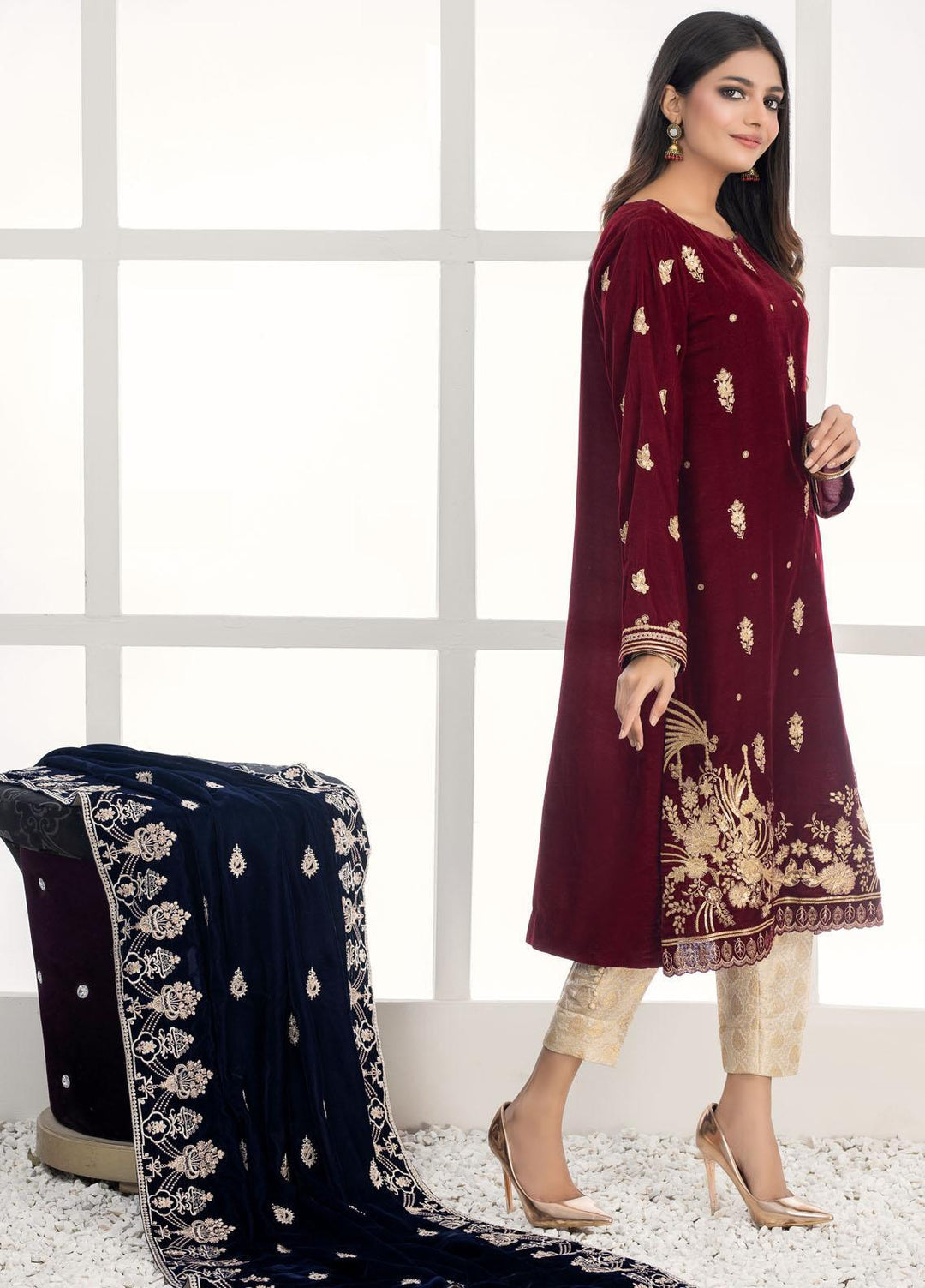 Lakhany Luxury Pret  Velvet Shirt LSM21V LSM-2430