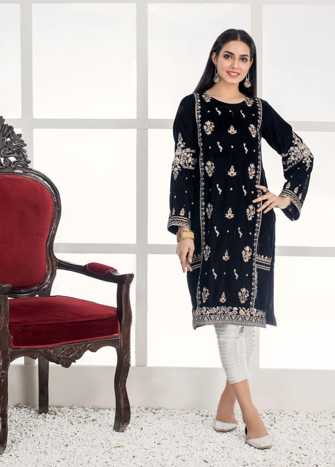 Lakhany Luxury Pret  Velvet Shirt LSM21V LSM-2435
