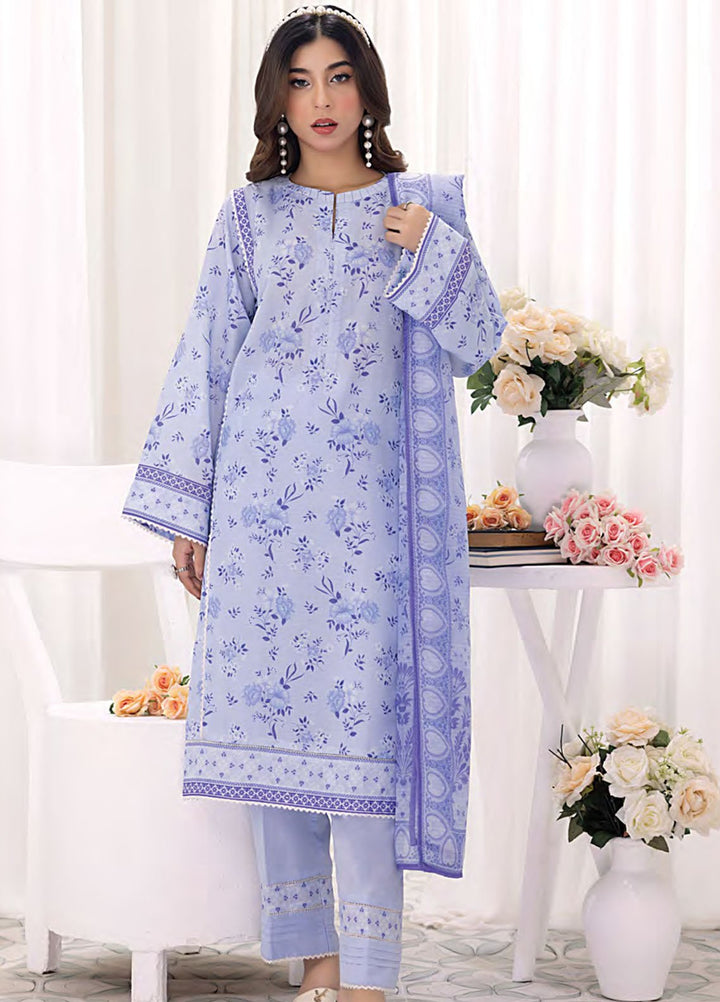 Lakhany Printed Bana dora Suits Unstitched 3 Piece LSM25MP MP-0104 - Summer Collection