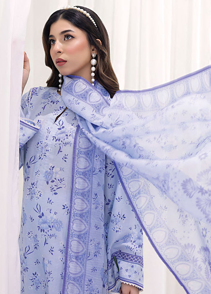 Lakhany Printed Bana dora Suits Unstitched 3 Piece LSM25MP MP-0104 - Summer Collection