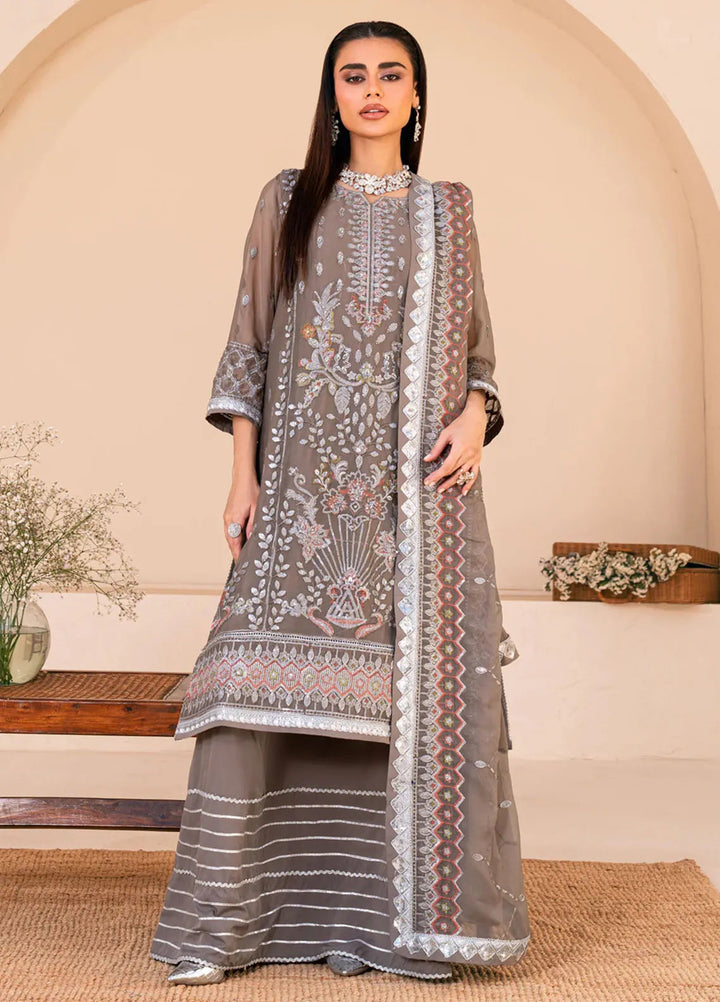 Lallaria by Noorma Kaamal Embroidered Chiffon Suit Unstitched 4 Piece NKL24L NK-LLC-26 - Festive Collection