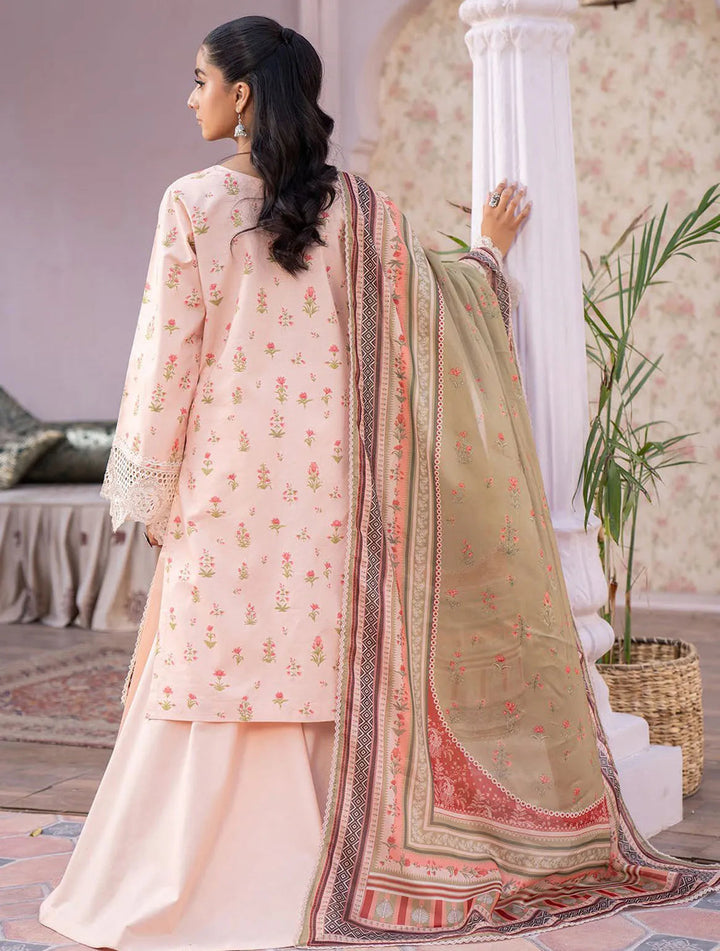 Lamhay By Bin Ilyas Embroidered Lawn Suit Unstitched 3 Piece BI24LL D-102 - Summer Collection