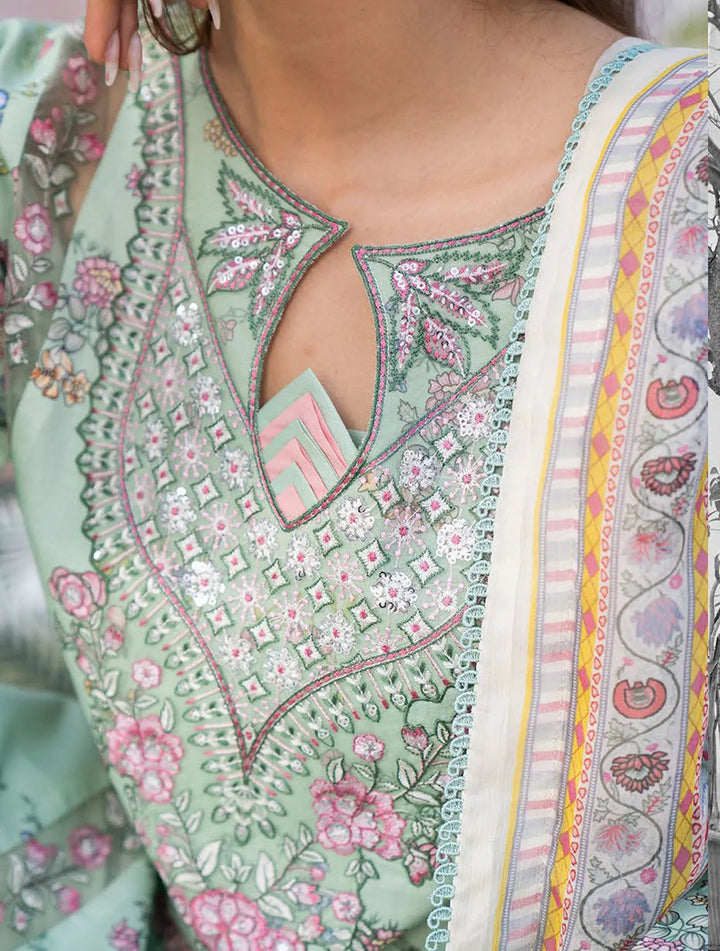 Lamhay By Bin Ilyas Embroidered Lawn Suit Unstitched 3 Piece BI24LL D-112 - Summer Collection