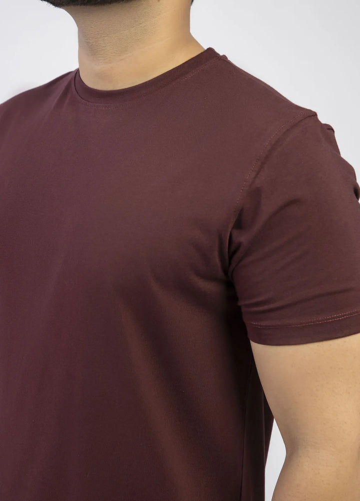 Lamorado Cotton Casual Men T-Shirt - Maroon Spandex