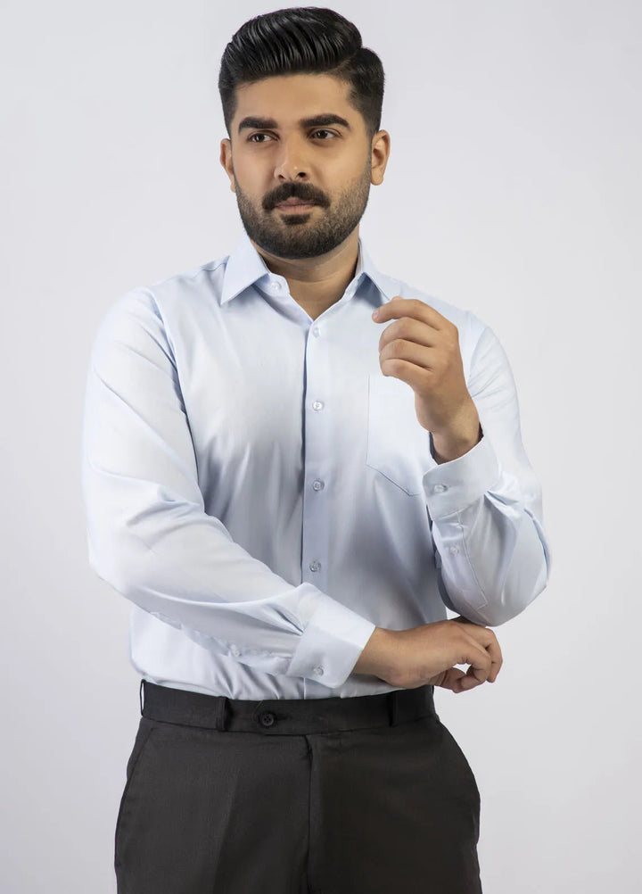 Lamorado Cotton Formal Men Shirt - Light Blue Formal Pure Cotton