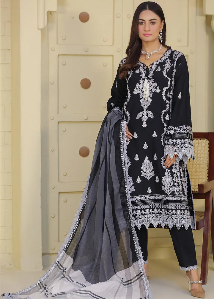 Lamorado Embroidered Cotton Silk Suits Unstitched 3 Piece LMD25UF LWSU-25FE303 - Festive Collection