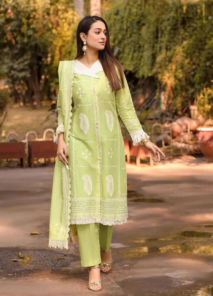 Lamorado Embroidered Lawn Suits Unstitched 3 Piece LMD25UC LWSU-25CK301 - Summer Collection