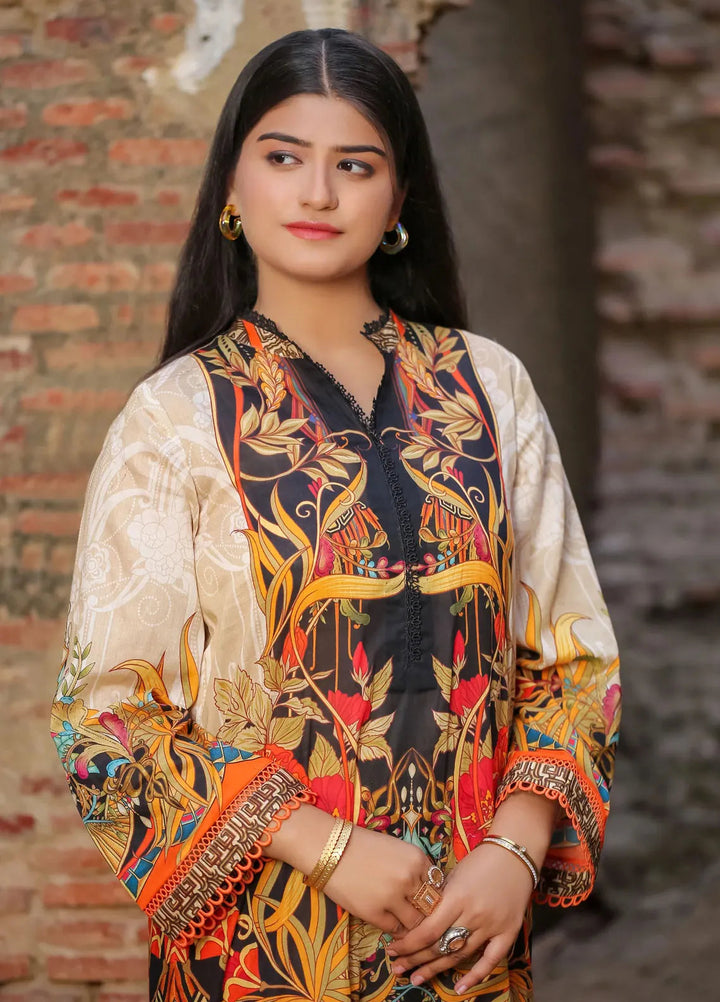 Lamorado Printed Lawn Suit Unstitched 2 Piece LMD25LP LWSU-25P204 - Summer Collection