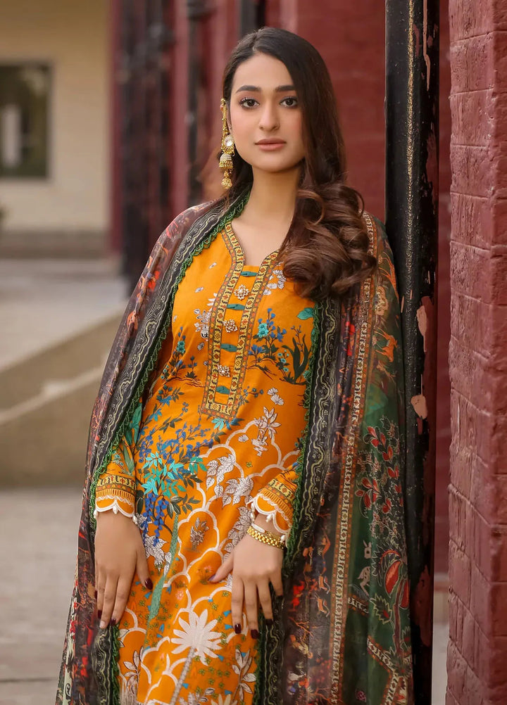Lamorado Printed Lawn Suit Unstitched 3 Piece LMD25LP LWSU-25P301 - Summer Collection