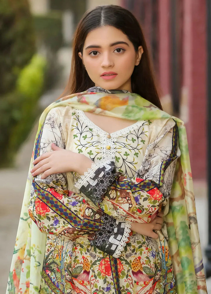 Lamorado Printed Lawn Suit Unstitched 3 Piece LMD25LP LWSU-25P304 - Summer Collection