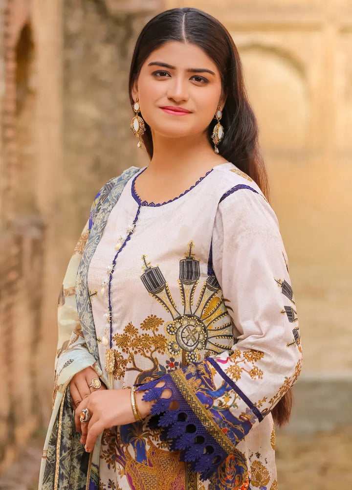 Lamorado Printed Lawn Suit Unstitched 3 Piece LMD25LP LWSU-25P308 - Summer Collection