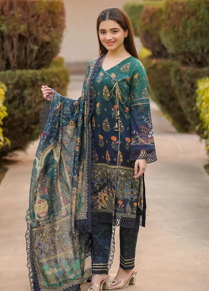 Lamorado Printed Lawn Suit Unstitched 3 Piece LMD25LP LWSU-25P309 - Summer Collection