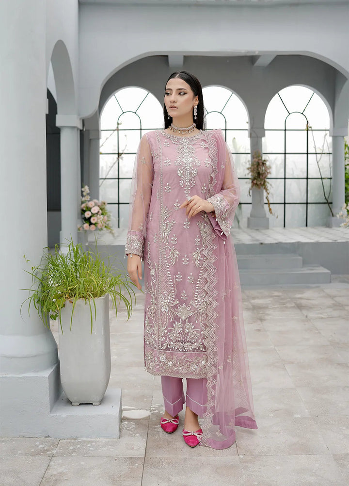 Layout Pret Embroidered Net 4 Piece Suit Desiree