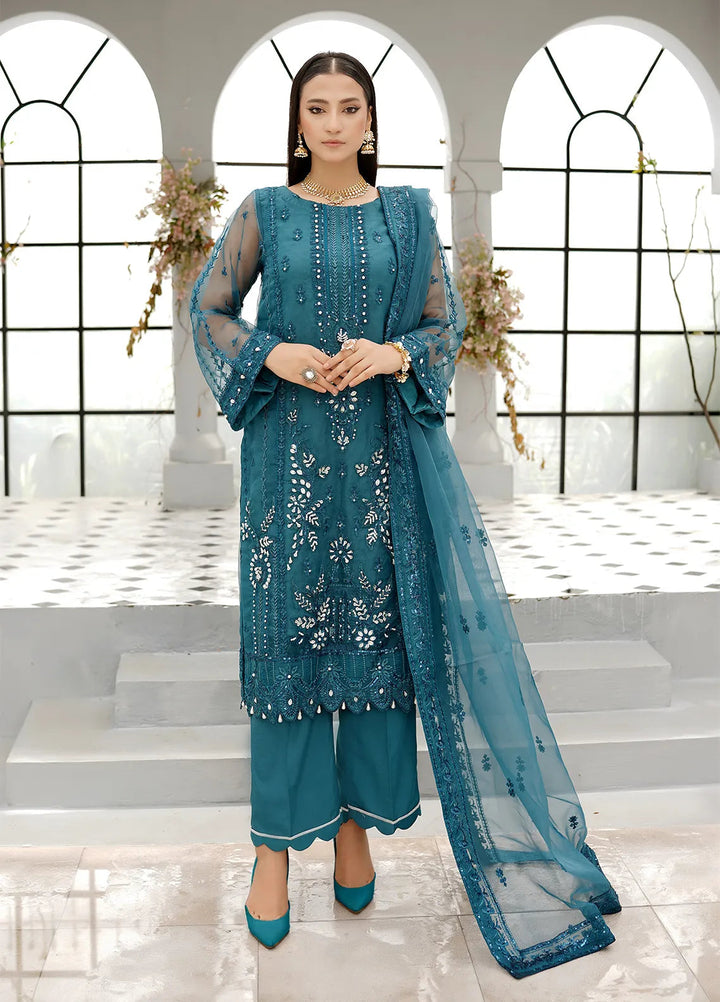 Layout Pret Embroidered Organza 4 Piece Suit Haya