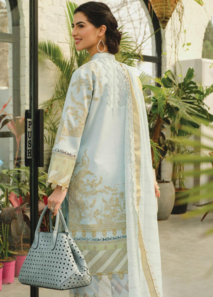 Lifestyle By Rang Rasiya Embroidered Lawn Suits Unstitched 3 Piece RR23LL 10 Luna - Summer Collection
