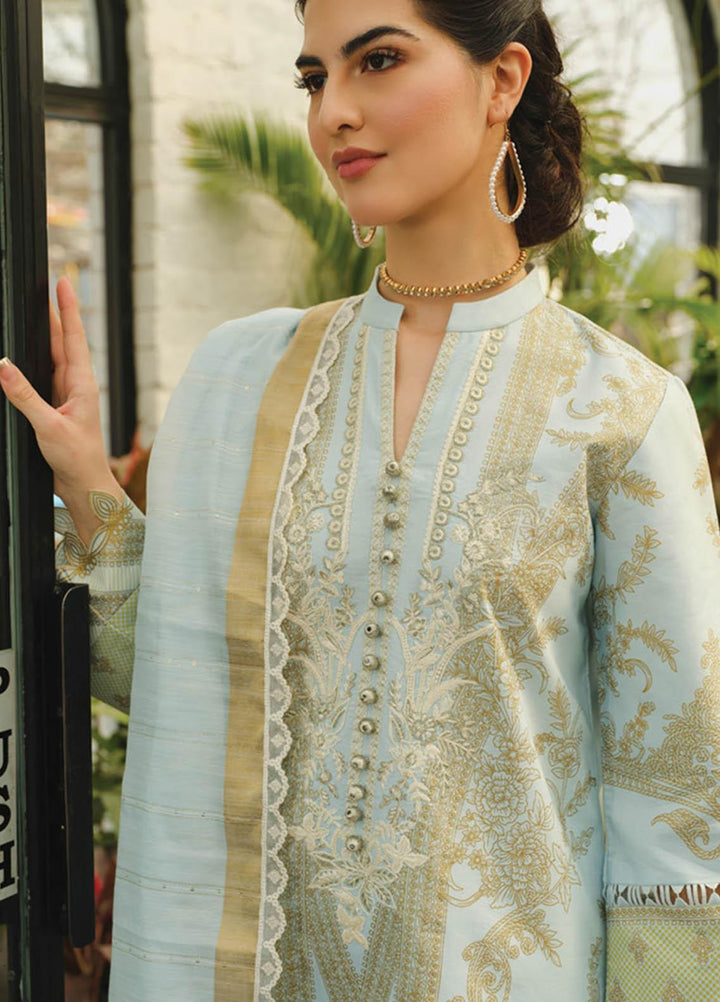Lifestyle By Rang Rasiya Embroidered Lawn Suits Unstitched 3 Piece RR23LL 10 Luna - Summer Collection