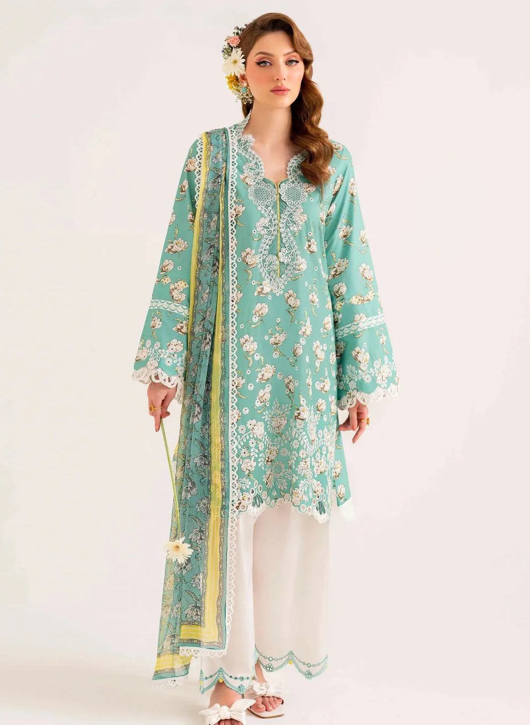 Lila by Sable Vogue Embroidered Lawn Suit Unstitched 3 Piece SV24LI SAL-02-24 - Summer Collection