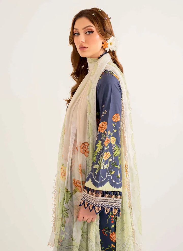 Lila by Sable Vogue Embroidered Lawn Suit Unstitched 3 Piece SV24LI SAL-06-24 - Summer Collection
