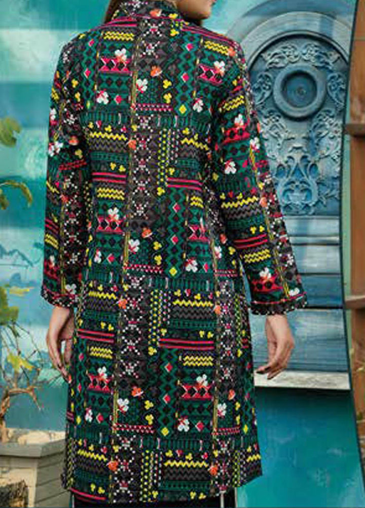 LimeLight Printed Lawn  Unstitched Kurties LL21S U-1399 BLACK - Summer Collection