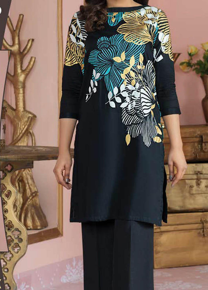 LimeLight Printed Lawn  Unstitched Kurties LL21S U-1412 BLACK - Summer Collection