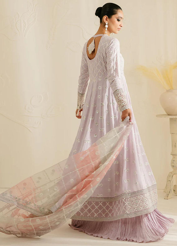 Luxe Atelier By Cross Stitch Embroidered Silk Suits Unstitched 3 Piece CS23LALU D-06 Pastel Mauve - Luxury Collection