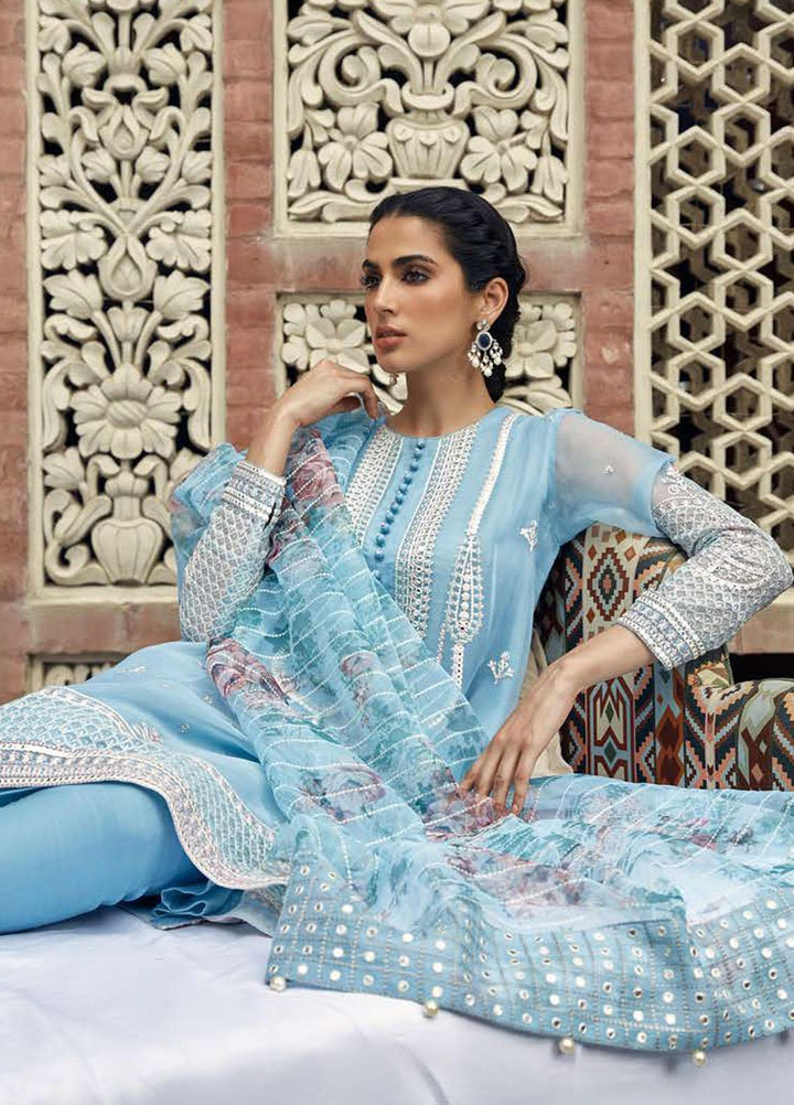 Luxe Atelier by Cross Stitch Embroidered Organza Suits Unstitched 4 Piece CS22LA2 Sepal Blush - Luxury Collection