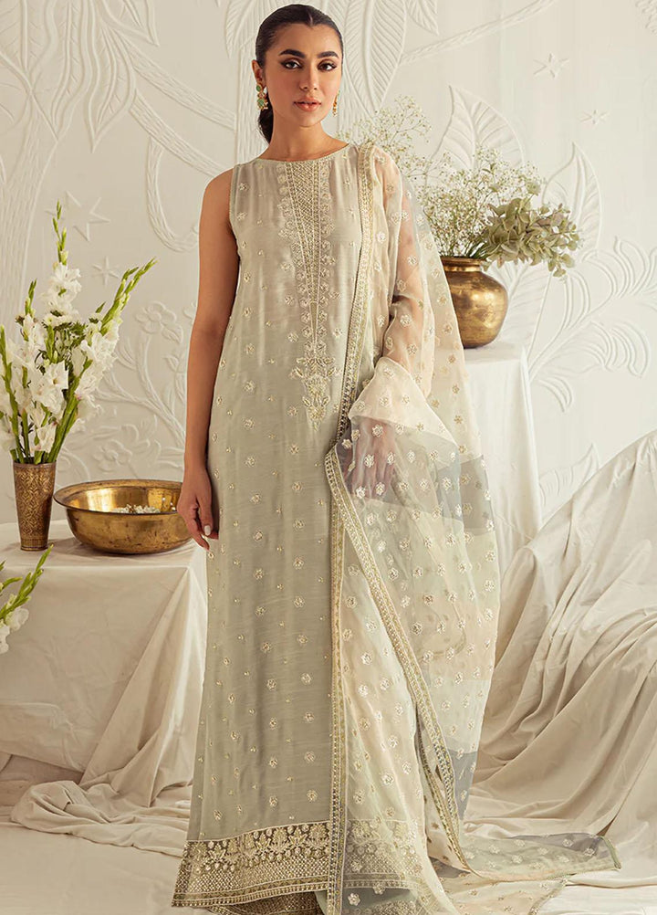 Luxe Atelier By Cross Stitch Embroidered Silk Suits Unstitched 4 Piece CS23LAL D-01 Chinois Cluster - Luxury Collection