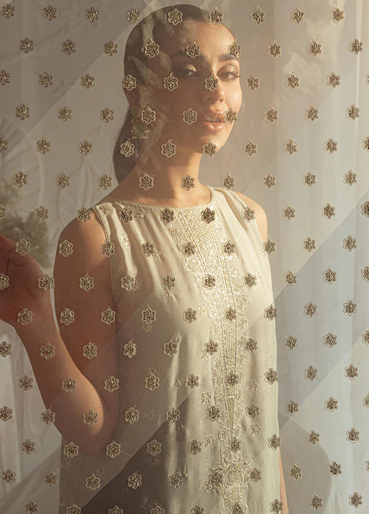 Luxe Atelier By Cross Stitch Embroidered Silk Suits Unstitched 4 Piece CS23LAL D-01 Chinois Cluster - Luxury Collection