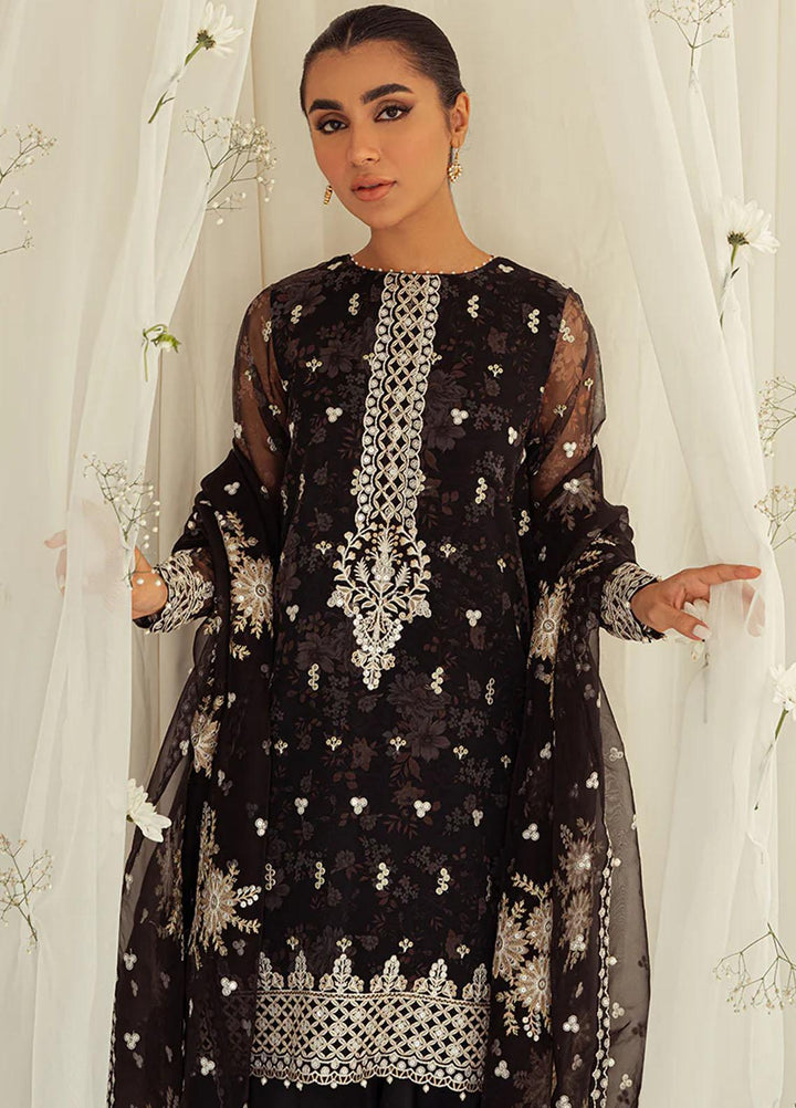 Luxe Atelier By Cross Stitch Embroidered Organza Suits Unstitched 4 Piece CS23LAL D-02 Wisteria Bella - Luxury Collection