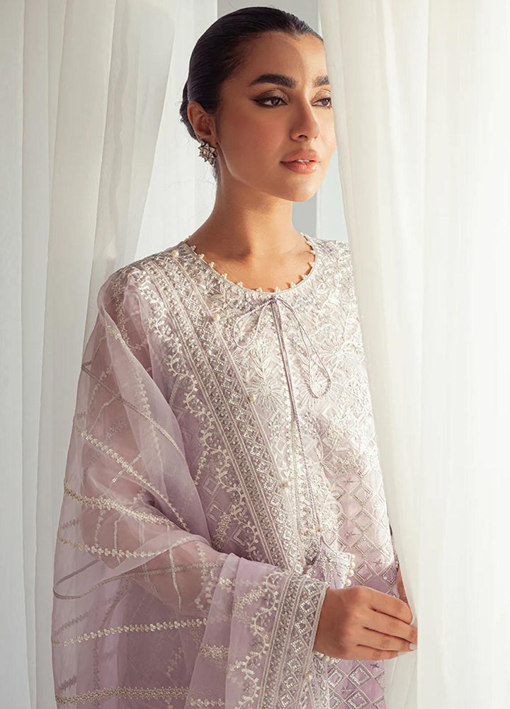 Luxe Atelier By Cross Stitch Embroidered Organza Suits Unstitched 4 Piece CS23LAL D-06 Chromatic Hue - Luxury Collection