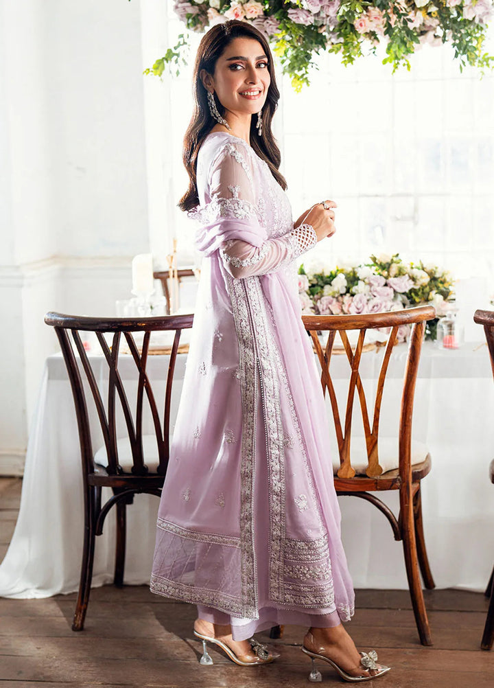 Luxe by Azure Embroidered Chiffon Suits Unstitched 3 Piece AZU25ED3 Twilight Levender - Festive Collection