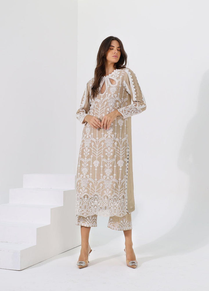 LYLA Embroidered Cotton Net Suits Unstitched 3 Piece LY22L-2 D-07 - Luxury Collection